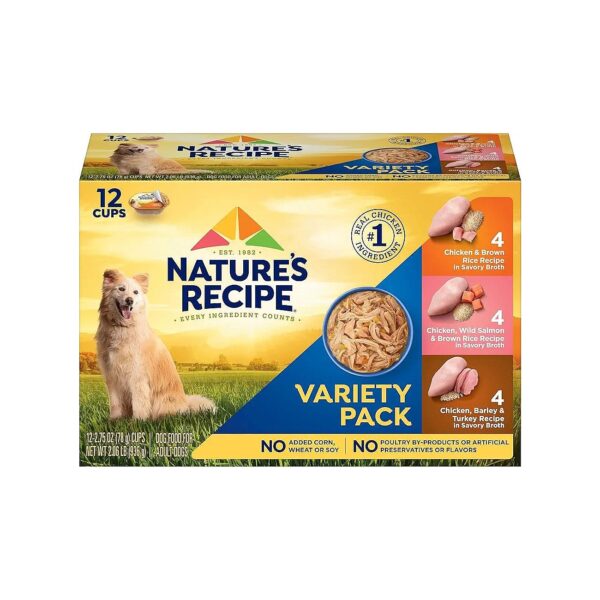 Nutrient-Rich Wet Dog Food Variety Pack with Real Chicken