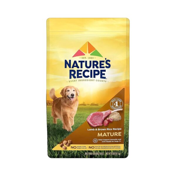 Nutritional Lamb and Rice Senior Dog Food with Whole Grains and Fruits