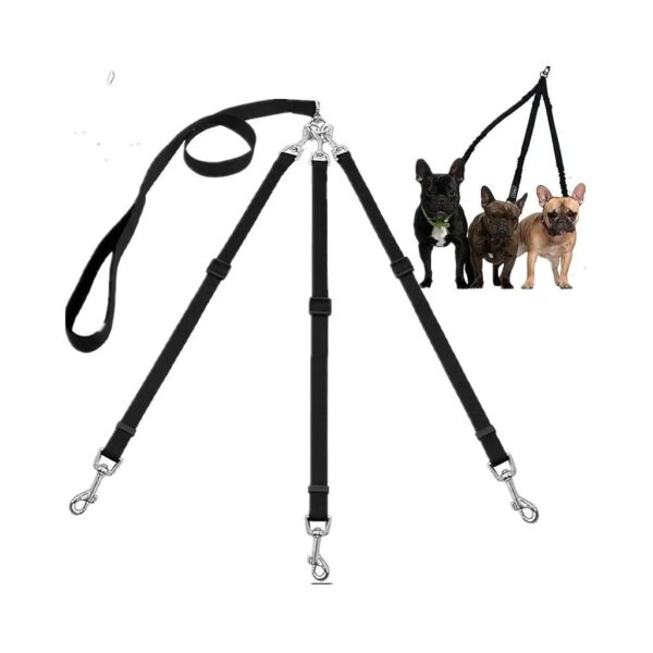 Nylon Dog Leash with Three Adjustable Leashes for Convenience