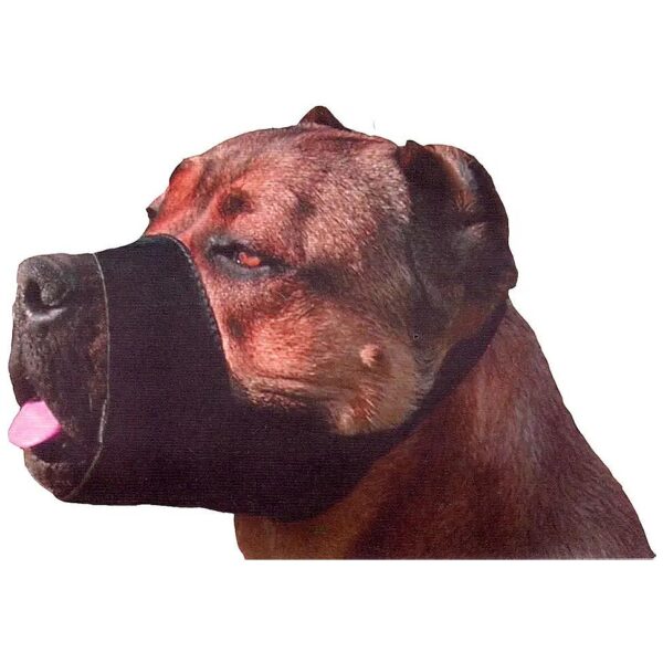 Nylon Dog Muzzle for X-Large Snouts with Circumference 5-5 inches, Black