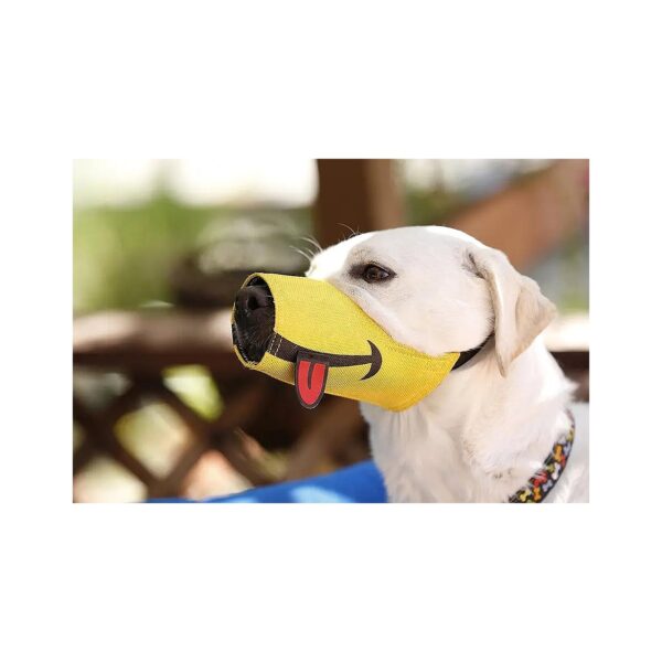 Nylon Yellow Muzzle Size 4 Breathable For Small and Large Breed Dogs