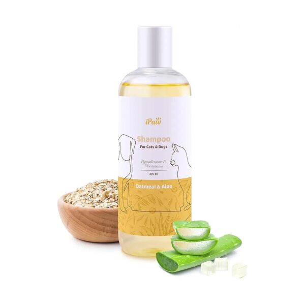 Oatmeal Dog Shampoo for Sensitive Skin, Allergy Relief, and Aloe Vera