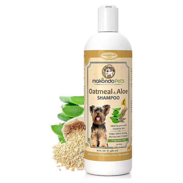 Oatmeal Shampoo for Dogs with Aloe Vera and Hypoallergenic Properties