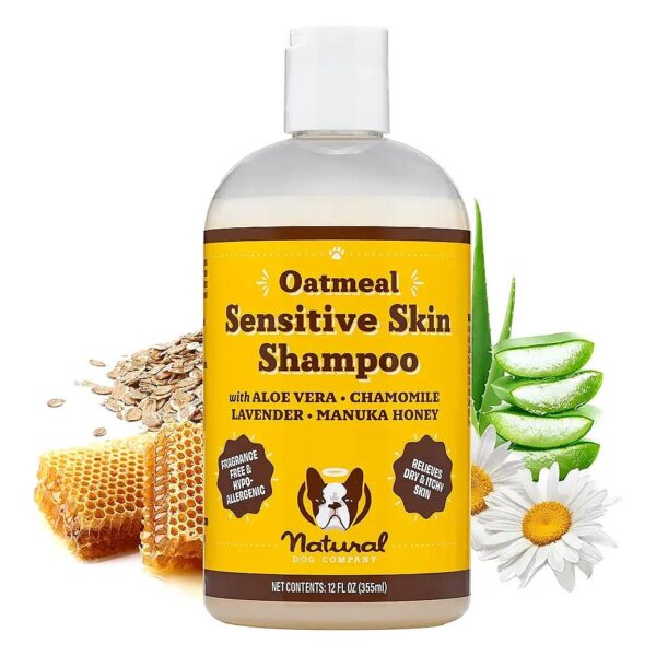 Oatmeal Shampoo for Dogs with Dry Skin, Natural Relief and Moisturizing Properties