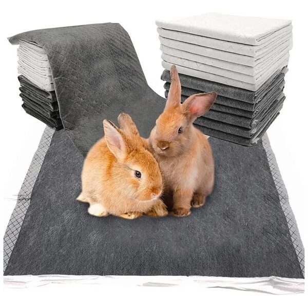 Odor-Free Rabbit Training Pads with Soft Folding Design for Small Pets and Indoor Use