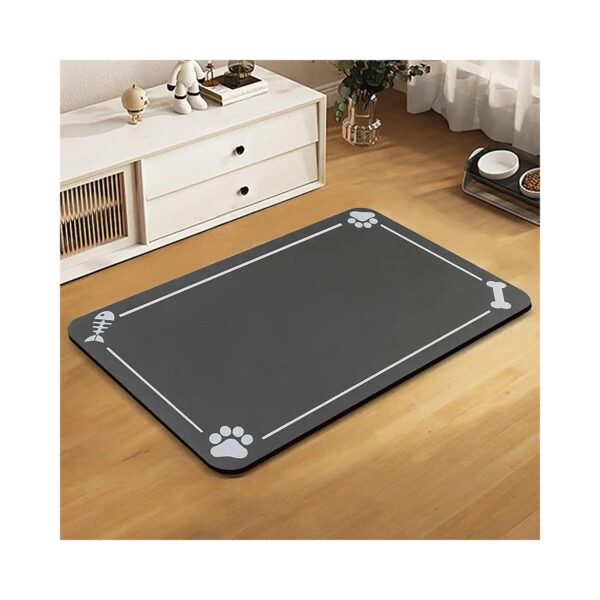 Odorless, Breathable Dog Bowl Mat for Food and Water