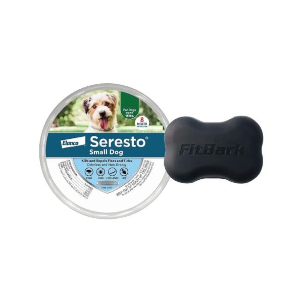 Odorless Flea and Tick Collar for Small Dogs Up to 18 lbs with Integrated GPS Tracker