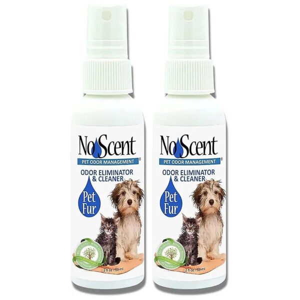 Odorless Pet Fur Cleaner for Dogs, Cats, Hamsters, and Small Animals Pack of 2