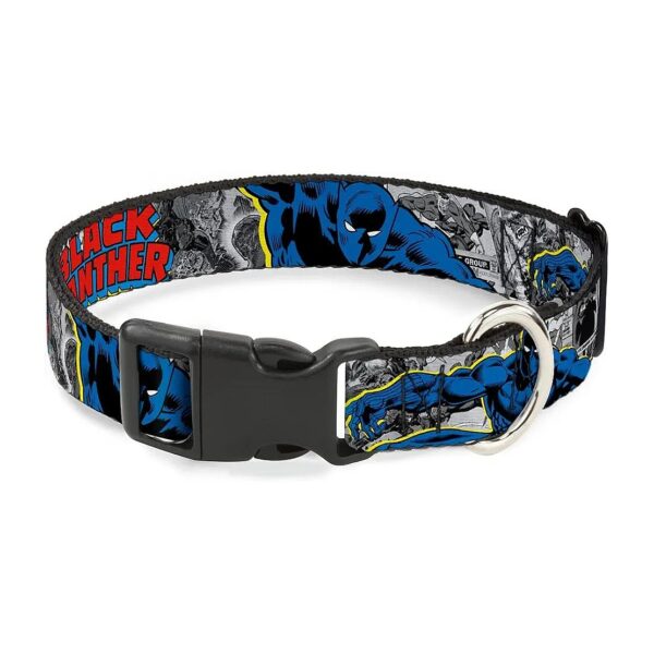 Officially Licensed Marvel Comics Black Panther Collar for Dogs 15-26 inches