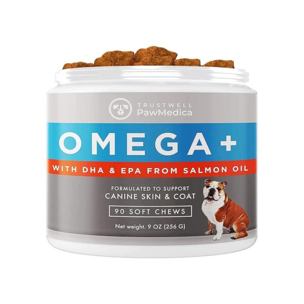 Omega 3, Omega 6, Omega 9 Chews for Dog Allergies and Itchy Skin Relief