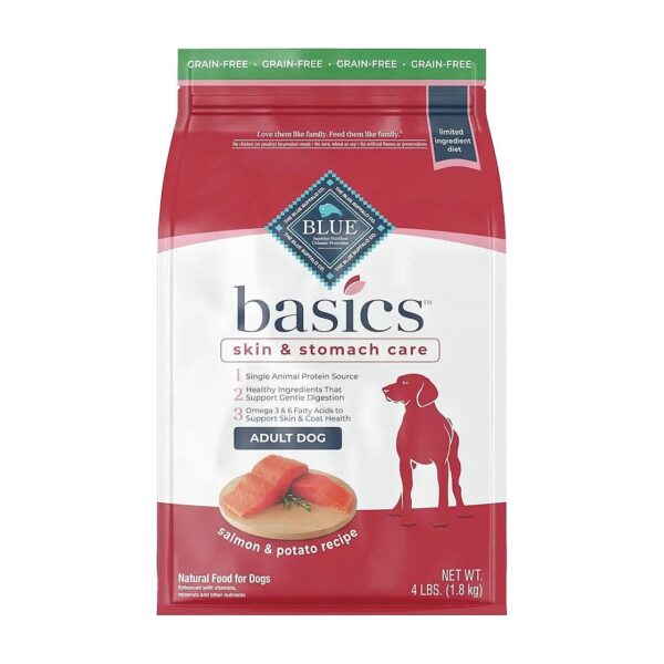 Omega-Rich Salmon and Potato Adult Dry Dog Food for Healthy Coat and Skin