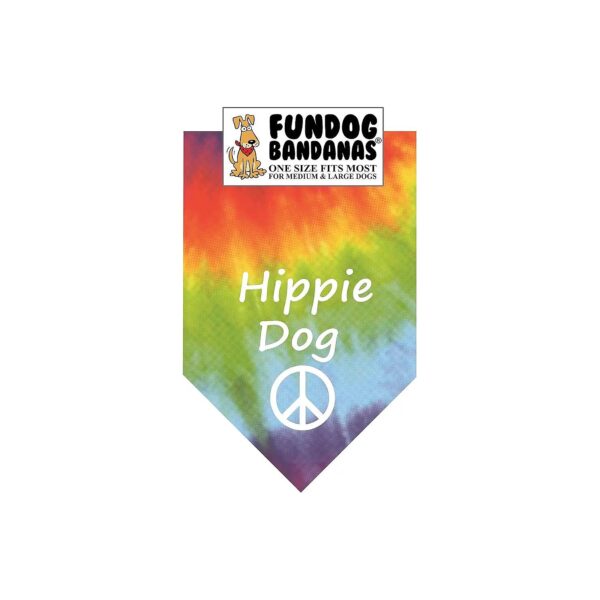 One Size Fits Most Hippie Bandanas for Large and Medium Dogs