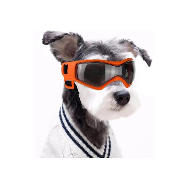 Orange Dog Sunglasses Medium Breed UV Protection Windproof for Car Hiking Beach Travel