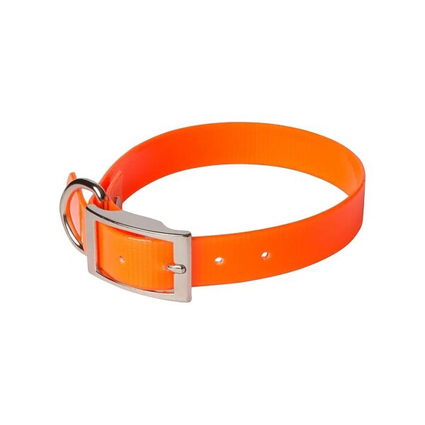 Orange Nylon Dog Collar with Durable Metal Hardware for Small Breeds