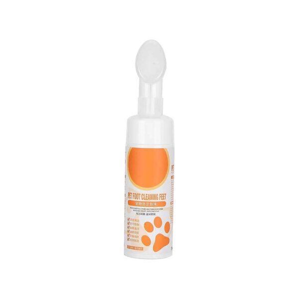 Orange Silicone Brush Paw Cleaner for Dogs and Cats Safe and Effective