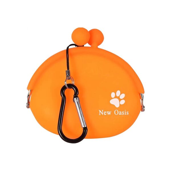 Orange Silicone Dog Treat Pouch for Small Dogs Training Portraits Treat