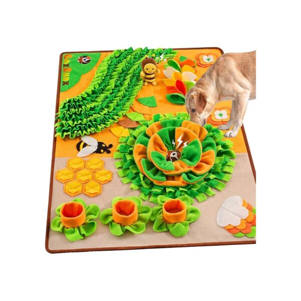 Orange Snuffle Mat for Large Dogs 40''X27'