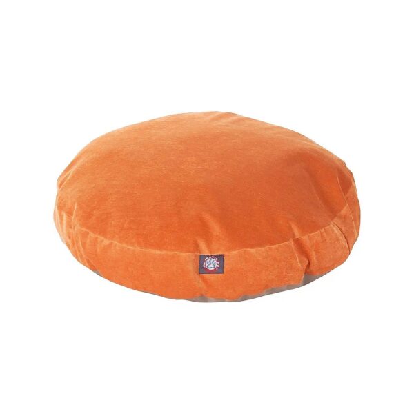 Orange Villa Collection Large Round Pet Dog Bed 100% Polyester Micro Velvet