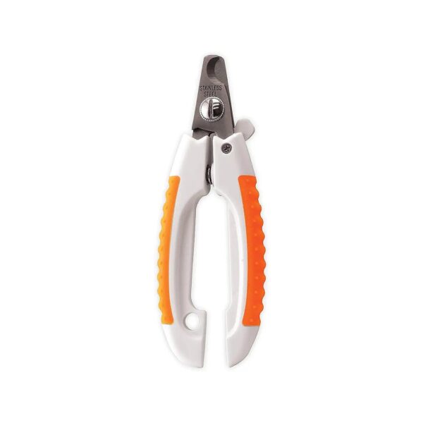 Orange White Pet Nail Clippers with Stainless Steel Blades for Easy Cutting