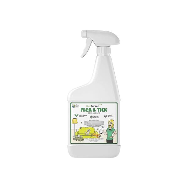 Organic 24oz Flea and Tick Spray for Pets and Home