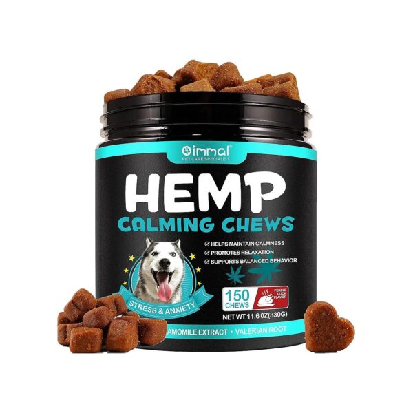 Organic Calming Chews for Dogs - Help with Fireworks, Thunderstorms, and Travel Stress