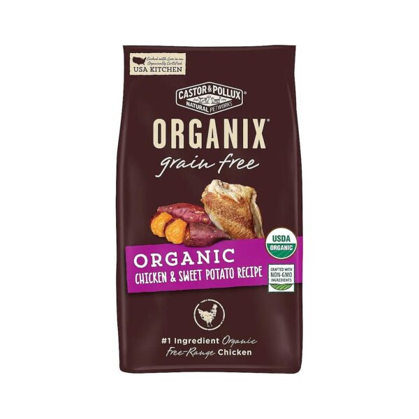 Organic Grain Free Dog Food Recipe with Chicken Sweet Potato for Growth