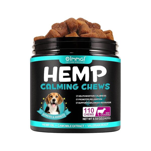 Organic Hemp Calming Chews for Dogs with Hemp Oil - Natural Anxiety Relief Treats