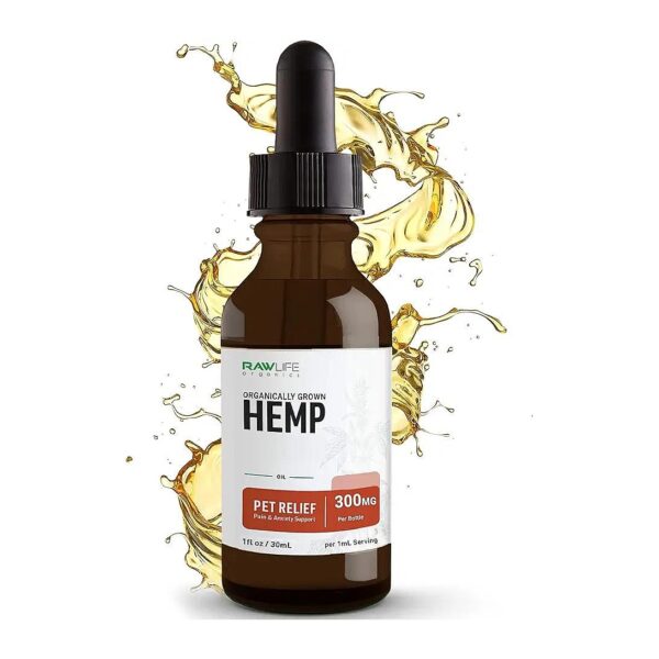 Organic Hemp Oil Tincture for Dogs and Cats - Natural Pain Relief and Anxiety Support