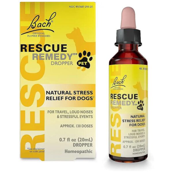 Original Bach RESCUE REMEDY Pet Formula for Calming and Reducing Stress in Dogs