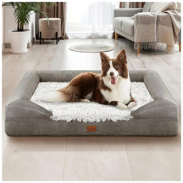 Orthopedic Dog Bed With Soft Foam and Waterproof Cover for Large Medium Small Breeds