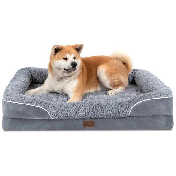 Orthopedic Dog Bed for Extra Large Breeds with 4-Sided Support and Waterproof Cover