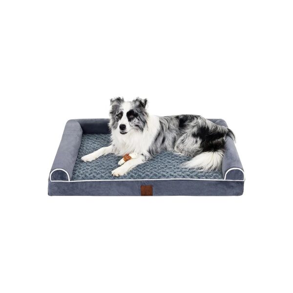 Orthopedic Dog Bed for Large Dogs with Removable Washable Cover and CertiPUR-US Foam