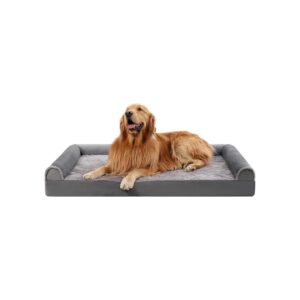 Orthopedic Dog Bed with Egg Foam and Removable Bolsters for Large Dogs