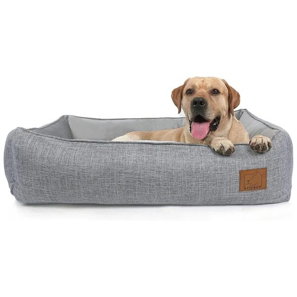 Orthopedic Dog Bed with Real Memory Foam and Cooling Gel for Optimal Support and Comfort