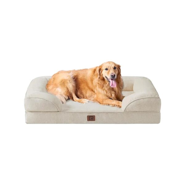 Orthopedic Egg-Crate Foam Dog Bed for Extra-Large Breeds with Waterproof Cover