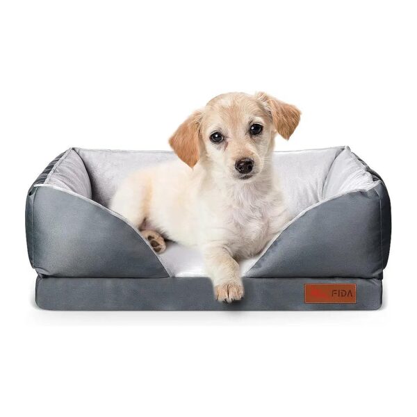 Orthopedic Gel Memory Foam Dog Bed for Small Dogs and Cats with Removable Washable Cover