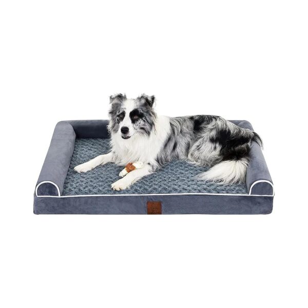 Orthopedic Large Dog Bed with Waterproof Lined Egg Crate Foam for Medium Size Dogs