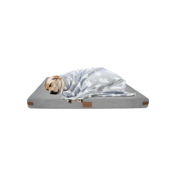 Orthopedic Memory Foam Dog Bed for Large Breeds with Waterproof Liner and Removable Cover