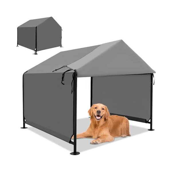 Outdoor Dog Tent with Waterproof Canopy and Steel Frame for Large Dogs and Small Animals