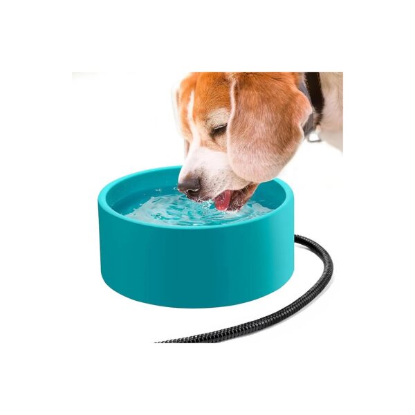 Outdoor Heated Water Bowl for Multiple Pets 2L Large Capacity Chew Resistant Cord