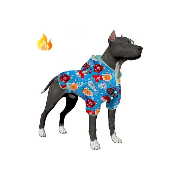 Oversized Hoodies for Fat Dogs with Floral Prints and Warm Materials