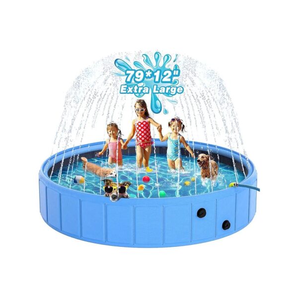 PVC Portable 2-in-1 Heavy Duty Pet Pool Bathtub for Dogs, Cats, and Kids