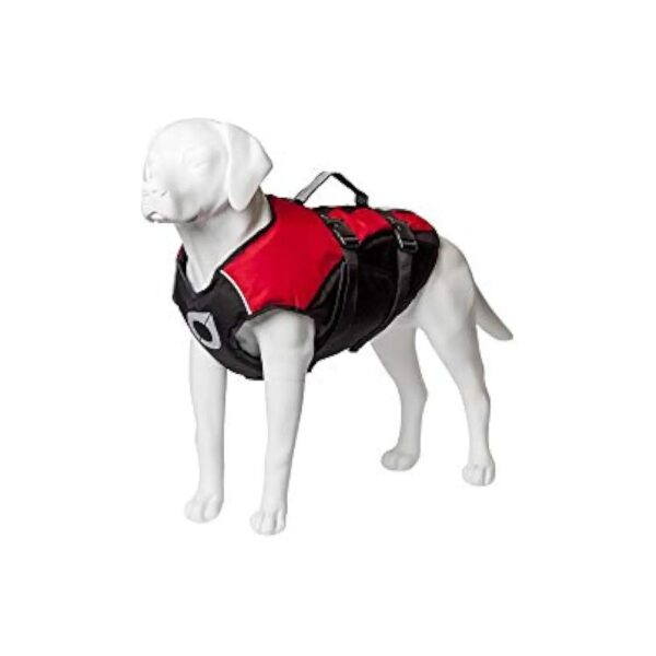 Padded Red Dog Life Jacket for Large Breeds and Known Swimming Areas