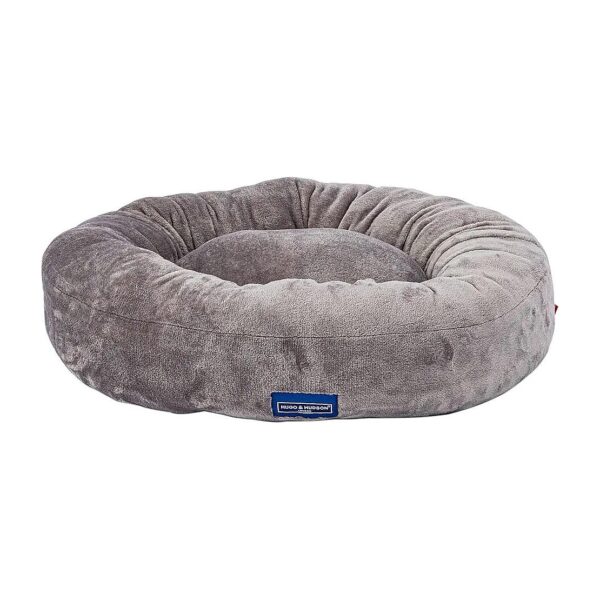 Padded and Orthopedic Donut Dog Bed for Small Medium Large Breeds in Gray