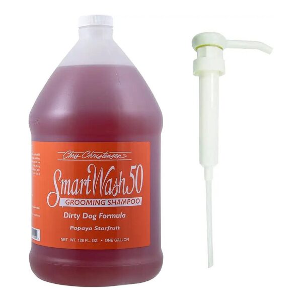 Papaya Starfruit Dog Shampoo and Pump Dispenser Bundle for All Coat Types