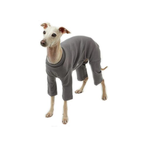 Pastel Gray Basic Dog Onesie Apparel for Small Breed Dogs with Comfortable Fit