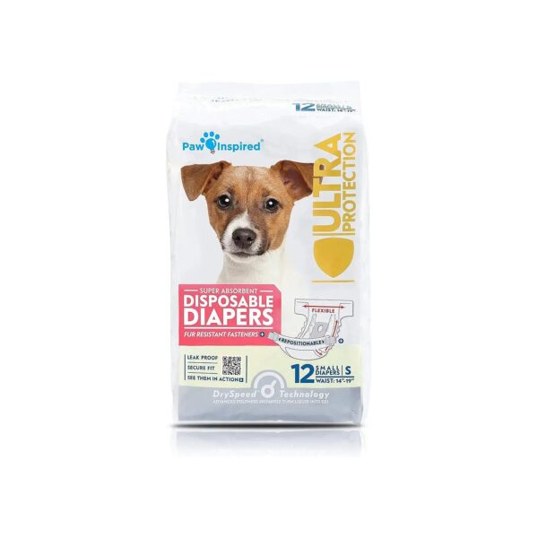 Paw Inspired Disposable Female Dog Diapers for Small Dogs