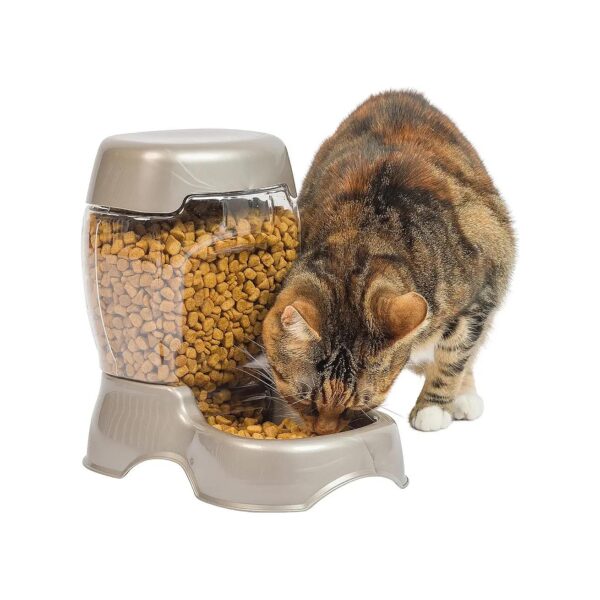 Pearlescent Pet Food Feeder with 6 lbs Capacity and 3 Sizes