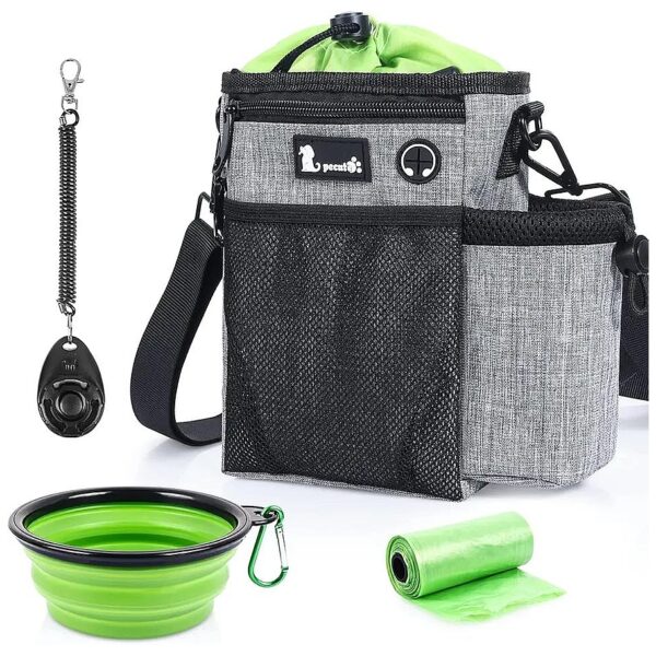 Pecute's Comprehensive Dog Walking Kit with Treat Pouch, Poo Bag Dispenser, and More