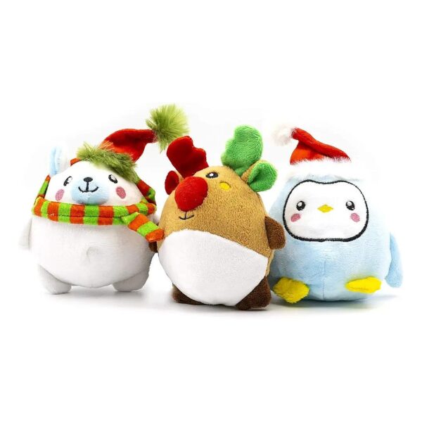 Penguin, Reindeer, and Polar Bear Plush Squeaker Dog Toys for the Perfect Winter Gift